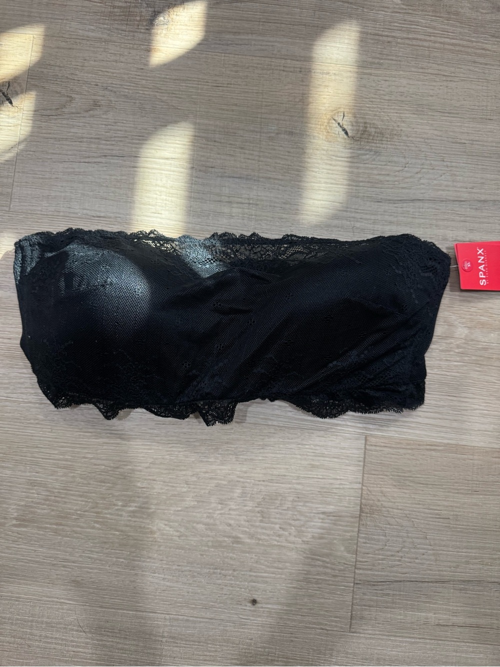 SPANX Black Lace Strapless Bandeau